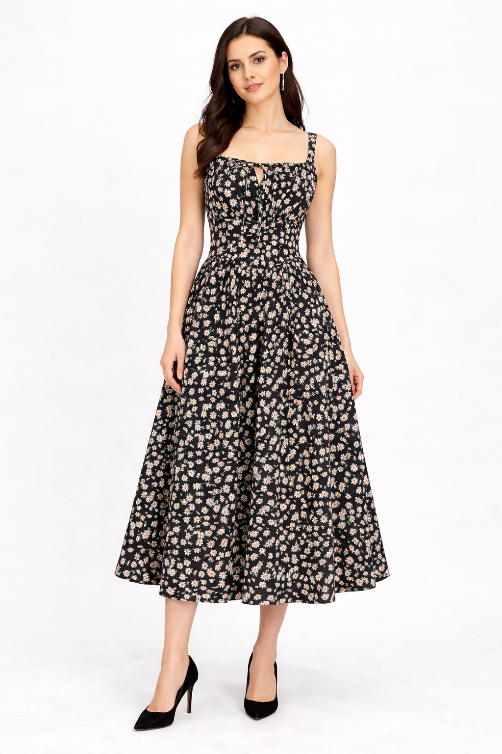 Purple Floral Corset Summer Spring Dress for Women