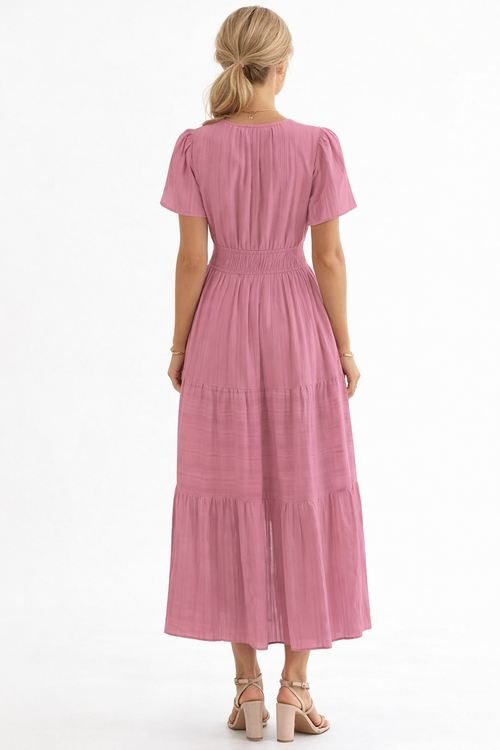 Dusty Pink Women’s Summer Midi and Maxi Dress – with Pockets