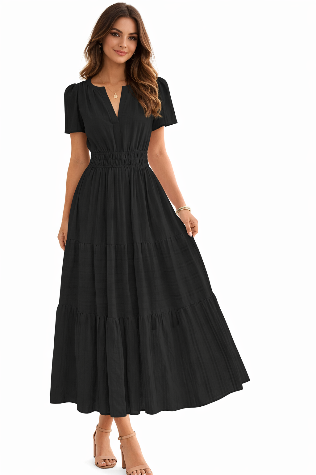 Black Women’s Summer Midi and Maxi Dress – with Pockets