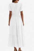 White Women’s Summer Midi and Maxi Dress – with Pockets
