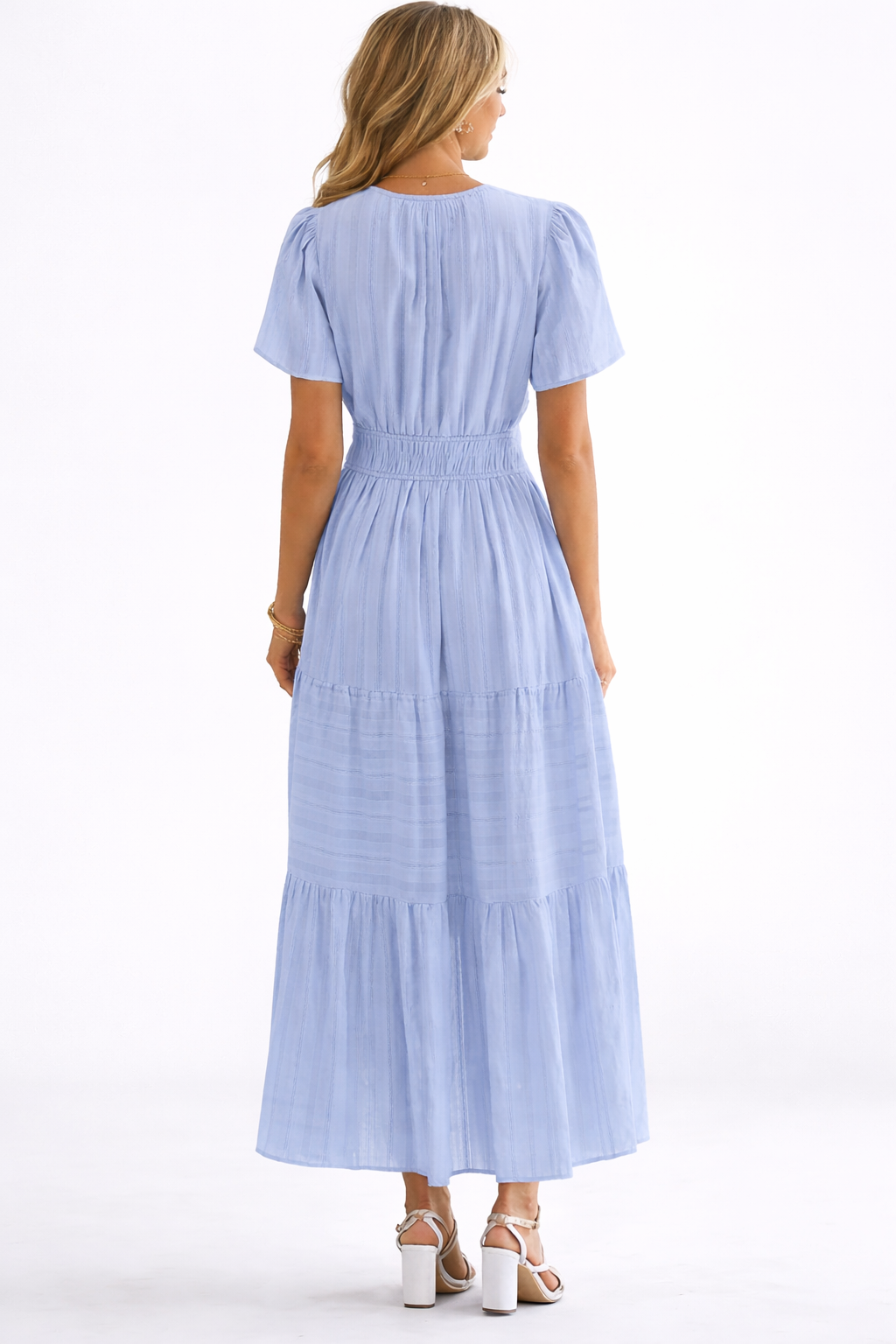 Light Blue Women’s Summer Midi and Maxi Dress – with Pockets