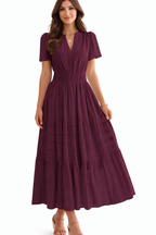 Red Wine Women’s Summer Midi and Maxi Dress – with Pockets